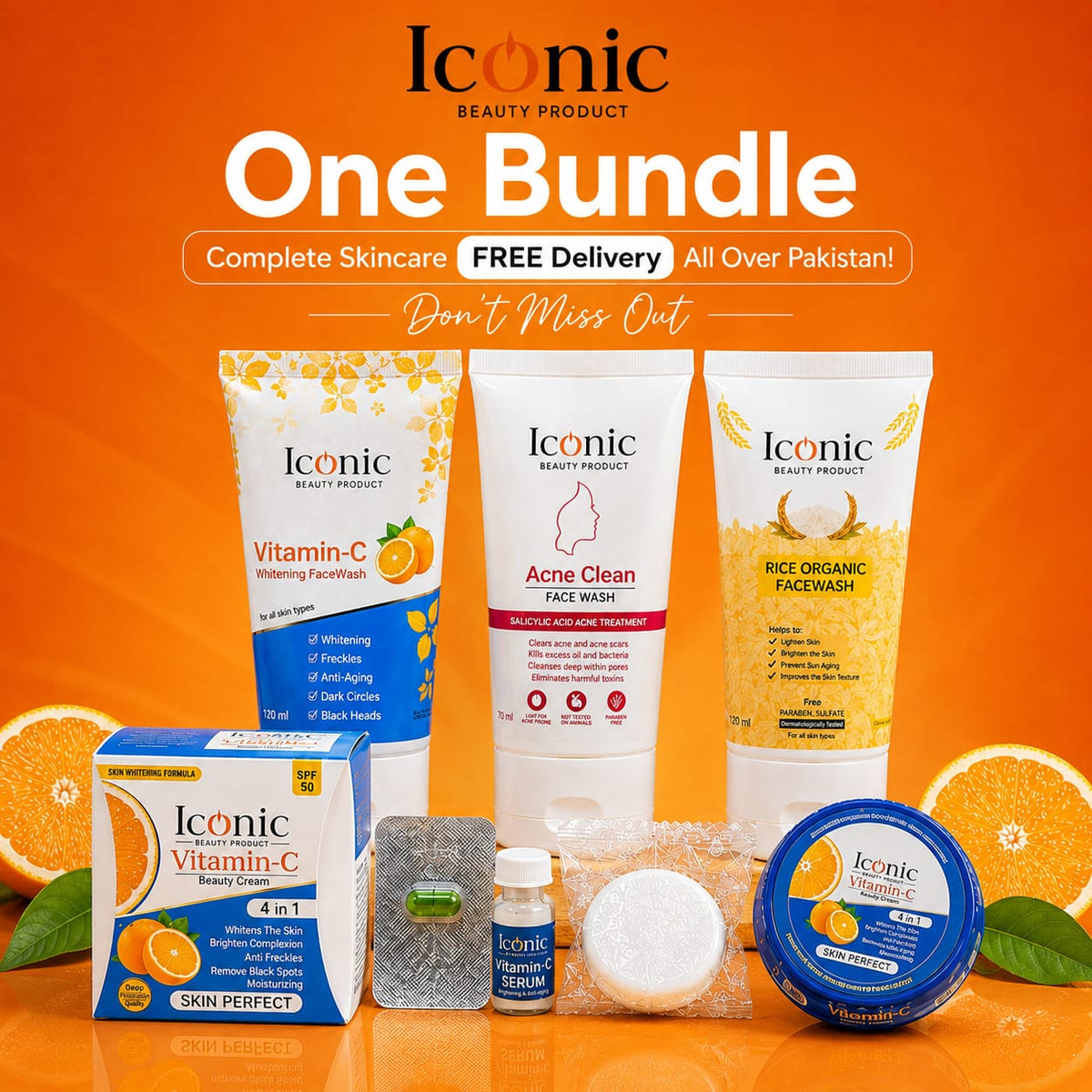 Iconic 7-in-1 Complete Skincare Beauty Bundle